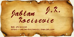 Jablan Kočišević vizit kartica